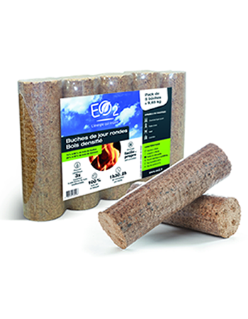 Verdichtete Tagesbriketts EO2 – Pack 9,65 kg