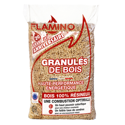 Granulés de bois FLAMINO 72 sacs de 15KG