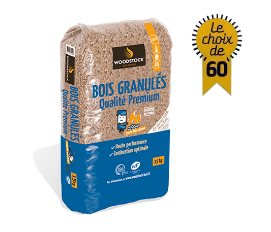 Holzpellets Premium – Palette 72 Säcke à 15 kg – NF/DINplus