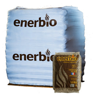 Holzpellets Premium Enerbio – Säcke 15 kg – DINplus / ENplus A1