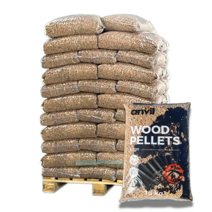 Pellet ANVIL – Palette de 70 sacs de 15Kg – EN Plus A1