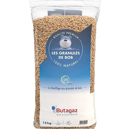 Holzpellets Butagaz Bob – Palette 66 Säcke à 15 kg – DINplus