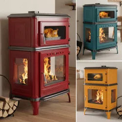 Holzofen mit Backofen Granite Pop – 11 kW